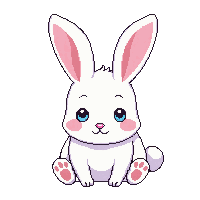 bunny small baby white tiny pink nose cute