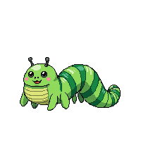 caterpillar green small inchworm cute crawling