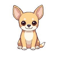 chihuahua dog small sitting tiny big ears tan