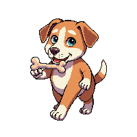 dog bone mouth carrying happy walking