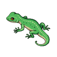 gecko green small lizard climbing spotted cute