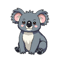 koala small gray fluffy ears tree sitting cute