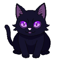 shadow cat dark purple glowing eyes ghost