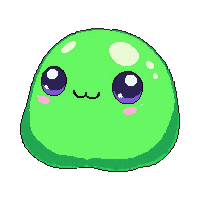 slime pet green round bouncy blob cute