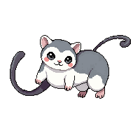 sugar glider gray white flying membrane cute