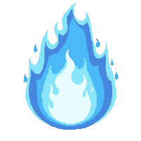 wisp floating blue ghost flame spirit cute