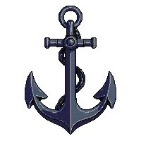 Pirate Anchor Heavy Iron Chain Ship Mooring — free pixel art sprite from Pirate
