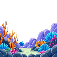 Pirate Coral Reef Shallow Colorful Fish Clear — free pixel art sprite from Pirate