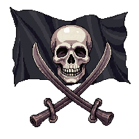 pirate flag jolly roger skull crossbones black