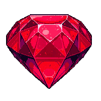 pirate gem ruby large red sparkling cut