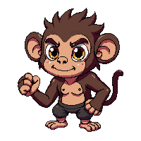 pirate monkey small brown mischievous shoulder
