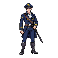 pirate navy officer uniform hat sword proper