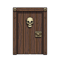 Door Boss Skull — free pixel art sprite from Platformer Props