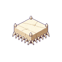 Floor Spikes Bone — free pixel art sprite from Platformer Props