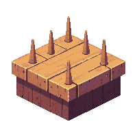 Floor Spikes Wood — free pixel art sprite from Platformer Props