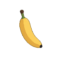 Fruit Banana Pickup — free pixel art sprite from Platformer Props