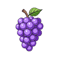 Fruit Grape Pickup — free pixel art sprite from Platformer Props