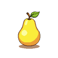 Fruit Pear Pickup — free pixel art sprite from Platformer Props