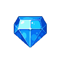 Gem Collectible Blue — free pixel art sprite from Platformer Props