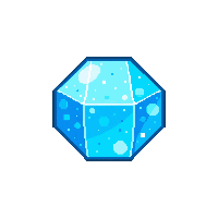 Gem Collectible Blue2 — free pixel art sprite from Platformer Props