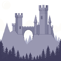 platformer castle background medieval towers