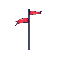 platformer checkpoint flag red pole