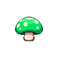 platformer extra life one up mushroom green