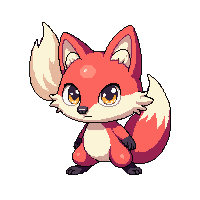 platformer fox character red fluffy agile