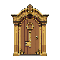 platformer key golden ornate door unlock