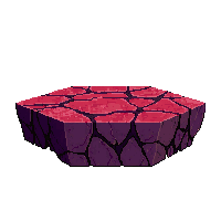 platformer lava rock platform tile dark red