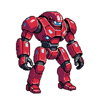 platformer robot enemy red hostile metal
