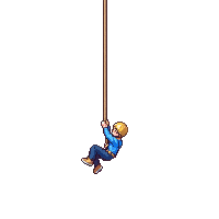 platformer rope hanging swinging