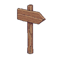platformer signpost wooden arrow direction
