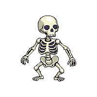 platformer skeleton character undead hero