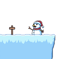 platformer snowman enemy frozen cold throw