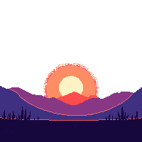 platformer sunset background orange purple sky