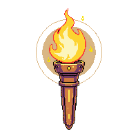 platformer torch wall mounted flame