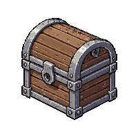 platformer treasure chest small wooden