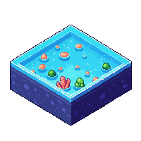 platformer underwater coral platform tile