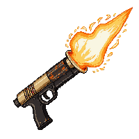 Postap Flamethrower Makeshift Fire Weapon 020 V2 2026 03 25t19 14 54 — free pixel art sprite from the Postapoc Weapons collection, transparent PNG