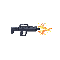 Postap Flamethrower Makeshift Fire Weapon 070 V7 2026 03 25t19 14 54 — free pixel art sprite from the Postapoc Weapons collection, transparent PNG