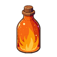 fire resistance potion orange ember heatproof bottle