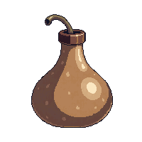 gourd shaped bottle brown potion natural organic