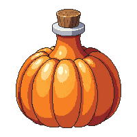 pumpkin shaped bottle orange potion autumn harvest