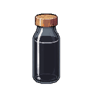 small black vial tube cork tiny dark