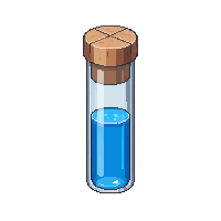 small blue vial tube cork tiny concentrated