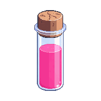 small pink vial tube cork tiny sweet