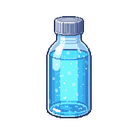 small vial frost ice blue frozen cold sealed