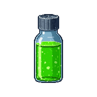 small vial venom green toxic bright sealed