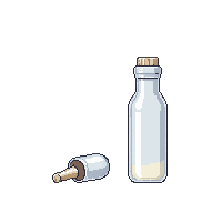 small white vial tube cork tiny milky
